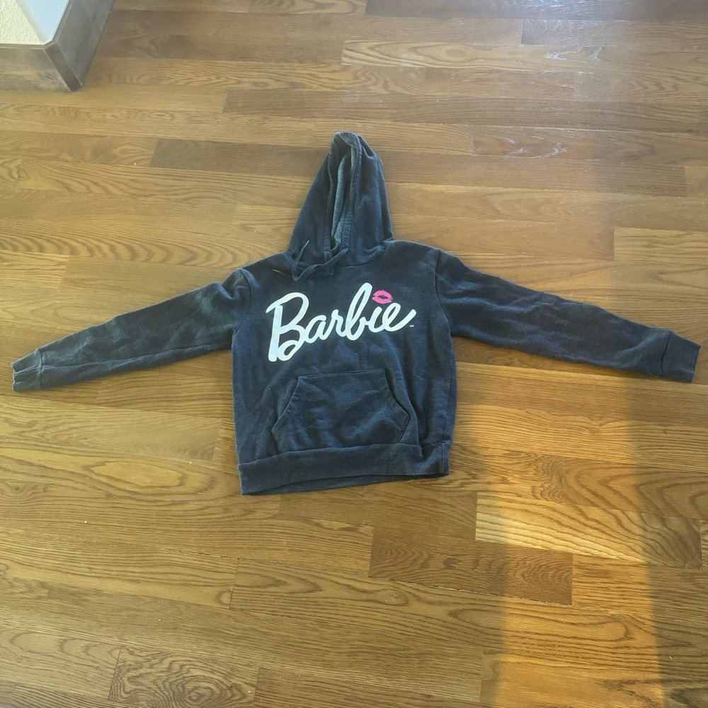 Barbie Grey Hoodie Size Small
